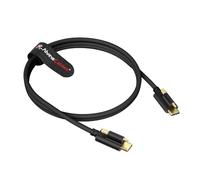 Alvin's Cables Câble d'alimentation USB-C ultra-flexible à verrouillage pour moniteur Pyxis Blackmagic, câble de transfert de données USB-C 3.2 à 10 Gbps pour Pyxis Blackmagic 6K ou Ursa Cine 12K 1m