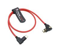 Alvin's Cables Câble d'alimentation USB-C Ultra-flexible de verrouillage pour moniteur Pyxis Blackmagic, USB-C 3.2 Câble de transfert de données 10 Gbps pour micro Studio Blackmagic 4K G2, 51cm rouge