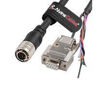 Alvin's Cables Câble de Commande Keyence Power IO pour Scanner SR-2000/SR-1000,Hirose 12 Broches vers D-Sub 9 Broches Compatible avec OP-87527/87528/87529,chaîne de traînée Haute flexibilité 1m/3.3ft