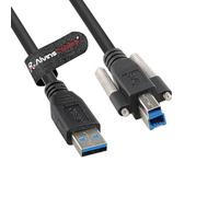 Alvin's Cables Câble données USB 3.0 Type-A vers USB-B à verrouillage par vis pour caméra industrielle vision machine,imprimante et scanner,5 Gbps, chaîne traînante haute flexibilité blindée,5m/16,4ft
