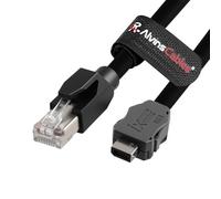 Alvin's Cables Câble Ethernet IX Industriel vers RJ45 Cat6A,IX30G-A-10S-CV(7.0) A clé RJ45 mâle,câble à chaîne Traction très Flexible pour capteur d'automatisation Vision Industrielle PLC 10m|32.8ft