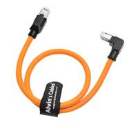 Alvin's Cables Câble Ethernet RJ45, câble industriel Profinet blindé CAT6A à angle descendant Connecteurs à haute vitesse pour chaîne à haute vitesse pour PLC, robotique, contrôle du mouvement 3m