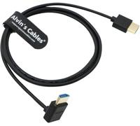 Alvin's Cables Câble HDMI 8K 2.1 Haute Vitesse pour Atomos Ninja V Moniteur HDMI Droit vers vers Le Bas Cordon pour Z CAM E2, pour Sony FS5 | FS7| Caméras A7S3 6.6ft | 2M