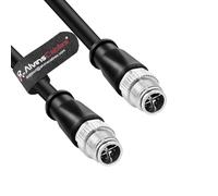 Alvin's Cables Câble M12 X-Code 8 broches mâle vers 8 broches mâle Cat6e blindé pour caméra industrielle Cognex Basler, haute flexibilité 3 m