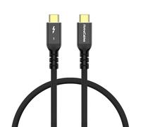 Alvin's Cables Câble Thunderbolt 5, 1ft USB-C vers USB-C Cable 120 Gbps 240W PD Fast Charging 16K Affichage, Compatible avec Thunderbolt 4/3, USB4, pour MacBook, Egpu, Dock, Intel certifié