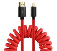 Alvin's Cables Câble tressé Micro-HDMI vers HDMI 2.1 8K, HDMI enroulé D vers A pour Atomos Ninja V, Canon R5C R5 R6, Sony A7RIII A7II A7M3 A7R IV A6500, FUJIFILM X-T4 X-T3 (18 à 28 pouces)