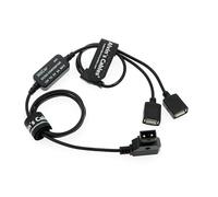 Alvin's Cables D-Tap mâle vers Double USB Femelle Port 5 V 2 A Adaptateur Convertisseur Câble d'alimentation pour Anton Bauer Gold Mount Batterie vers Récepteur Téléphone Focus sans Fil 1M | 39,4''