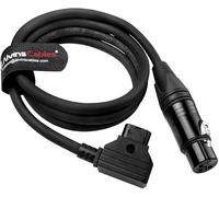 Alvin's Cables D-Tap vers XLR 3 broches femelle Câble d'alimentation V-Mount Batterie sur SmallRig RC 120B Lampe vidéo 1 m