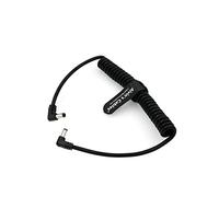 Alvin's Cables DC Cordon d'alimentation 5,5 x 2,1 mm DC mâle à Angle Droit Câble d'alimentation Enroulé pour Atomos Shogun Moniteur, pour Blackmagic Video Assist, émetteurs, récepteurs
