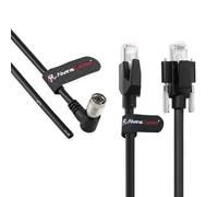 Alvin's Cables Gige Vision Câble Horizontal RJ45 Lock vis Industriel Câble Ethernet blindé CAT6A-Flex-Chain + PWS Strobe PWS Cable for TIS GigE Hirose Camera 6 Pin Female Right Angle to Open End Cable