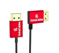 Alvin's Cables HDMI 8K 2.1 48 Gbit/s Haute Vitesse Φ 2,4 mm HDMI Ultra Fin 8K @ 60Hz 4K @ 120Hz pour Canon C70, Sony A7 A9, Blackmagic Camera, Atomos (Right Angle to Straight, 1.5m)