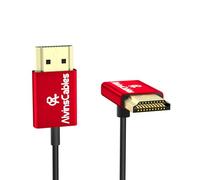 Alvin's Cables HDMI 8K 2.1 48 Gbit/s Haute Vitesse Φ 2,4 mm HDMI Ultra Fin 8K @ 60Hz 4K @ 120Hz pour Canon C70, Sony A7 A9, Blackmagic Camera, Atomos (Up Angle to Straight Line, 45cm)