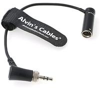 Alvin's Cables Low Profile TA3M Mini XLR Câble Audio 3 Broches Mâle vers Lock 3.5mm TRS pour Sennheiser-EK-100 G4/G3 vers BMPCC 4K/6K 8Inches