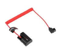 Alvin's Cables LP-E6NH vers D-Tap, câble spiralé tressé, Rouge | Pour Canon EOS R6 II, R5/R5 C, R6/R7/R, 5D II/III/IV, 5DS/5DS R, 6D/6D II, 7D/7D II, 60D/60Da/70D/80D/90D