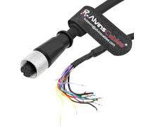 Alvin's Cables M12 A-Code 12 PIN Femme À Ouvert Câble d'E/S Puissance Ouverte pour caméra Industrielle Cognex,l'automatisation Industrielle,Actionneur capteur,câble blindé à Haute Flexion 49.2ft/15m