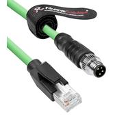 Alvin's Cables M8 A-CODE 4 broches mâle vers RJ45 Câble Ethernet Cat6A pour Beckhoff ZK1090-3191 Automation industrielle Ethercat Fieldbus 33ft/10m