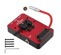 Alvin's Cables Platine Batterie V-Mount Hot-Swap pour DJI Ronin 4D | Entrée Hot-Swap 1B 6 broches, D-Tap + 2 sorties 0B 2 broches, câble DC 6 broches, alimentation V-Mount 12-16,8 V