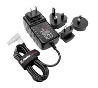 Alvin's Cables Red DSMC3 Angle droit 6 broches Adaptateur d'alimentation AC féminin 12V 3A Chargeur fiche universel pour caméra DSMC2 KOMODO-X V-Raptor,pour DJI Ronin 4D,avec UK EU Au US Pild 2M/6.6ft