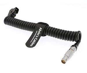 Alvin's Cables Red Komodo-X 1B Câble d'alimentation enroulé 6 Broches Femelle vers D-Tap pour caméra Red V-Raptor DSMC2 Epic Scarlet, pour DJI Ronin 4D