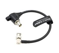 Alvin's Cables SDI-Protector for Red-Komodo SDI-Port-Protection-Câble Galvanic-Isolators Angle Droit BNC mâle à Femelle 20CM Noir