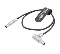 Alvin's Cables Teradek Bond Arri Alexa Câble d'alimentation 2 Broches Mâle vers 2 Broches Angle Droit 50 cm