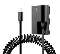 Alvin's Cables USB-C TYPE-C vers LP-E6P Dummy Battery Power Coild Câble pour Canon EOS R5 Mark LL/ R5/ R6 Mark LL/ R6/ R7/ R Camera