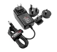 Alvin's Cables Verrouillage Adaptateur d'alimentation DC AC 100V-240V 12V 3A Universal Wall Plug Charger 5.5x2.5mm pour Atomos Ninja V,Blackmagic Video Assist,Smallhd,avec UK EU AU US PLIGS 2M/6.6ft