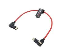 Alvin's Cables Verrouillage du câble d'alimentation USB-C ultra-flexible pour moniteur Pyxis Blackmagic,USB-C 3.2 Câble de transfert de données 10 Gbps pour micro Studio Blackmagic 4K G2,12in rouge