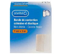 Alvita Bande de Contention 7cm x 3m Blanc