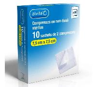 Alvita Compresse Non-Tissée 7,5 x 7,5cm Lot de 10 x 2 unités