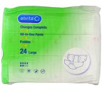 Alvita Lot de 24 culottes pour incontinence tout en un Taille L