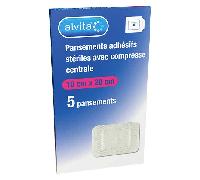 Alvita Pansement Adhésif Stérile avec Compresse Centrale 10 x 20cm