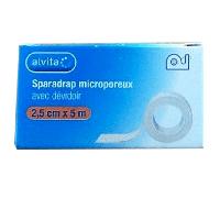 Alvita Sparadrap Microporeux 2,5cm x 5m Dévidoir