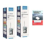 Alvito Lot de 2 filtres à eau ABF Primus SD - Filtre à charbon actif AquaNEVO 0,45 µm + tablettes de détartrage