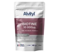 Alvityl Biotine 10000µg Peau Ongles Cheveux Vegan 60 comprimés