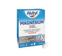Alvityl Magnésium 360 mg – Complexe Bisglycinate, Oxyde marin, Citrate, Vitamine B6 – 60 comprimés