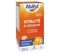 Alvityl - Comprimés à croquer Vitalité - 12 vitamines et 6 minéraux - adultes - 30 comprimés