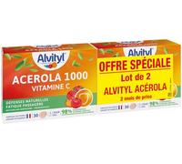 Alvityl Acérola 1000 Vitamine C 2 Boîtes x 30 Comprimés à Croquer