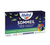 Alvityl Comprimés Sommeil 4 Actifs d'Origine Naturel - 30 Comprimés | Dont valériane, endormissement réduit, actifs 100% naturels, sans mélatonine, colorant ni édulcorant, 30 nuits