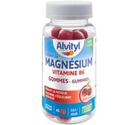 Alvityl Gommes Magnésium Vitamine B6, Cerise, Sans sucre, Anti-fatigue, Dès 12 ans, 45 gommes