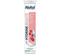 ALVITYL HYDRINK BEAUTÉ - Électrolytes - Biotine, Zinc - Hydratation, Peau, Cheveux, Ongles - Pastilles Effervescentes - Goût Framboise - 20 comprimés effervescents