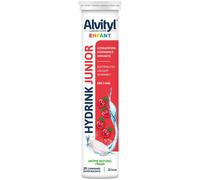 Alvityl Pastilles effervescentes Hydrink Junior Hydratation Vitamine C Goût Fraise 20 comprimés