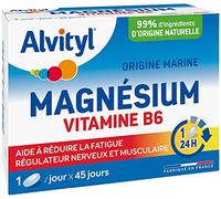 Alvityl Comprimés Magnésium 300 mg + Vit. B6 Origine marine – Aide fatigue/stress – 45 comprimés