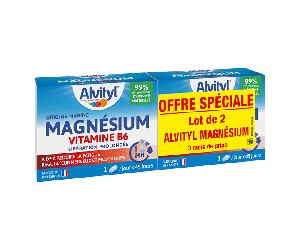 Alvityl Magnésium Marin Vitamine B6 Libération prolongée Réduction de la fatigue dès 12 ans 2x45 comprimés Cure de 3 mois