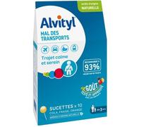 Alvityl Mal des Transports Boite de 10 Sucettes