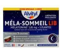 Alvityl Mela-Sommeil LIB - Mélatonine + 5 plantes - Dès 18 ans - 30 comprimés