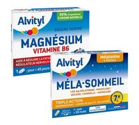 Alvityl Sérénité Magnésium Vitamine B6 45 comprimés + Méla-Sommeil 30 gélules