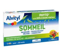 Alvityl Sommeil 4 actifs d'origine végétale dès 18 ans 30 comprimés