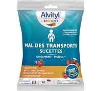 Alvityl Sucettes Mal des transports Pack de 10 Trajet Calme/Serein Bleu 120 g Lot de 1
