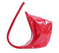 Alvivi C-String Homme String Tanga en Cuir/Maille G-Sting Transparent/Métallique Brillant sous-Vêtement Slip avec Bulge Poche Rouge Noir Argenté Taille Libre Rouge A Taille Unique